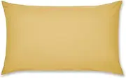 Catherine Lansfield Pillowcases Easy Iron Percale Standard 50x75cm Pack of 2 Pillow Cases with Envelope Closure Ochre