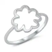 925 Sterling Silver PRETTY CLOVER DESIGN RING SIZES 4 to 10
