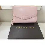 小CK CHARLES & KEITH信封中夾 粉