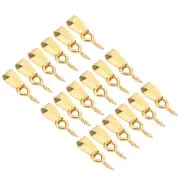 13 x 3 mm Screw Eye Pins Peg Bail, 20Pcs Cup Eyelet Screw Eye Pins, Gold