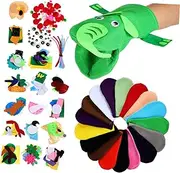 BESPORTBLE 1Set Animal Hand Puppet Making Kit DIY Felt Craft Supplies Fun Role Play Accessories for Parties and Creative Learning Activities