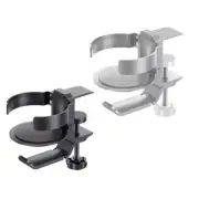 Adjustable Clamp Headphone Storage Rack with Secure Drink Holder for Gamers