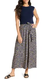 NIC+ZOE Pebble Dream Mixed Media Cotton Blend Dress
