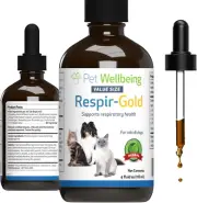 Pet Wellbeing Respir-Gold for Dogs & Cats - Vet-Formulated - Supports Easy Br...