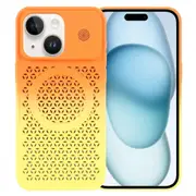 For Iphone 15 Gradient Colour Honeycomb Aromatherapy Magsafe Phone Case