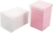Outanaya 2 Pack Glue Cleaning Pads Nail Polish Remover Wipes for Eyelash Extensions Lint Wipes Easy Nail Art Clean-up Non-woven Fabric for Home or Salon Use