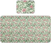 Tropical Flowers Red Cooling Baby Fitted Mattress 28" x 52" Absorbent Pads for Bed for Baby&Toddler