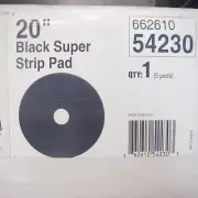 5 Pack Janitors' Supply & Paper Co. 20" Black Super Stripping Floor Pads 54230