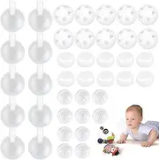 SHUOHONG 40 Pieces Crinkle Foil for Sewing, Set Rattle Tins for Sewing, Cute Squealer Toy Rattle Baby, Rattle Eggs, Oball Rattle for Dog, Pet, Baby Toy, Noise Maker