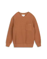 Miles The Label Boys' Copper Cotton Ottoman Sweatshirt - Little Kid