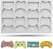 SAKOLLA Game Controller Silicone Molds, 16 Cavity Video Game Controller Molds for Chocolate, Candy, Cake Decoration, Cake Pops, Resin