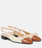 [Valentino Garavani] Valentino Garavani Valet Du Roi leather ballet flats AU 7 white