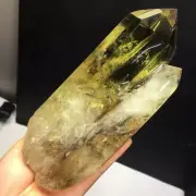 651g Natural Citrine Quartz Both Obelisk Crystal Tower Point Reiki Healing Gem