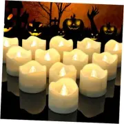 Topstone 12pcs Warm White Timer Flameless Candles,Battery Operated Led Tea