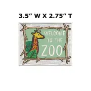 Welcome to the Zoo Patch Embroidered Iron-on Applique Nature Souvenir Animals