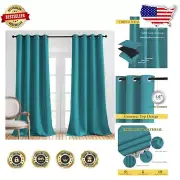 Stylish Peacock Teal Blackout Drapes for Bedrooms and Living Rooms - 108