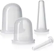 Cupping Therapy Cups - Body Sculpting Cup Firm for Muscle Soreness Pain Relief Body Neck Knee, Silicone Cups Set, Deep Muscle Massager, Anti Cellulite Joint Pain Recovery (4 Sizes)