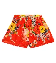 [Zimmermann Kids] Zimmermann Kids Alight floral cotton shorts Y 12 red