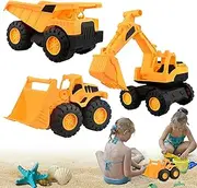Set of 3 Excavator Toys, Excavator Sand Toy, Dumper Toy, Bulldozer Toy, Construction site Vehicles, Children's Sandpit, Excavator Sandpit, Gift Set