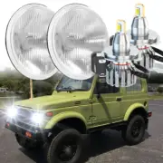 set of 2 FIT Suzuki Samurai 1986-1995 7" inch Round Headlights Hi-Lo beam DRL