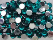 Acrylic Flatback Rhinestones size SS42 (9mm) emerald green