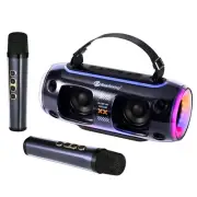 Karaoke Machine,30W Portable Bluetooth Speaker with 2 Wireless Microphones Ou...