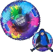 ETUCYNG Inflatable Snow Sled | Cold-Resistant Sledding Tube Snow Tube Inflatable Sled - PVC Heavy Duty Snow Sled with Handles, Snow Toys for Outdoor Sledding Snow Tube Sports