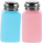 JECOMPRIS 200ml Press Type Solvent Dispenser Bottle Anti-Static Alcohol Pump Refillable Liquid Container for Industrial Use