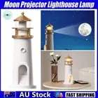 Moon Projector Lighthouse Lamp Bluetooth Rechargeable USB LED Night Light Decor