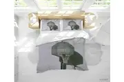 3D Pexels Grey Basketball Court View Quilt Cover Set Bedding Set Duvet Cover Pillowcases LXL