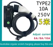 Australia Car Charger Portable EV Charger Type2 Cable AU NZ 10A Plug 6/8/10A Adjustable Charging IEC 62196-2 EVSE for Tesla BMW 10A-5M