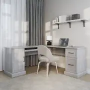 L-Shaped Home Office Desk with Keyboard Tray, Drawers & Cabinet, 5 Colors