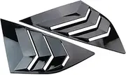 Compatible for 2012-2018 Ford Focus ST RS MK3 Hatchback Rear Window Louvers Quarter Side Scoop Vent Cover Trim Car Tuning Accessories(Black)