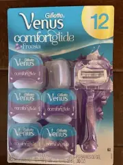 Gillette Venus Comfort Glide Women's Razor and 12 Cartridges, Freesia Scent