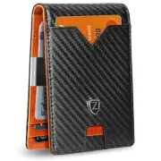 Slim Wallet for Men with Money Clip, Minimalist Front Pocket RFID Blocking Le...
