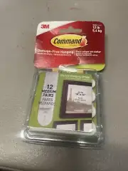 3M Command White Picture Hanging Strips 12 lb/5,4 kg Holds Foam 12 Pairs/PK