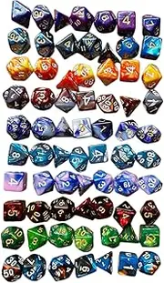 Perfeclan 70Pcs Game Dices Party Game Dices Handmade Entertainment Toys Party Supplies Polyhedral Dices Acrylic Dices for Bar Card Game, Style B