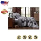 5-Piece Evangeline Gray Patchwork Bedding Set, King, Reversible Quilts Included