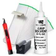 Golf Club GRIP KIT 30 Tape Strips (2x10), 8oz Solvent, Vise Clamp and Hook Blade