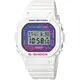 CASIO G-SHOCK 炫彩煙火經典方形計時錶/白/DW-5600DN-7