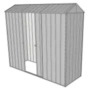 Build-a-Shed 0.8 x 2.3 x 2.1m Gable Single Sliding Side Door Shed - Zinc