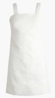 NWT J. Crew Convertible-Strap Dress in Embossed Floral Size 10 White