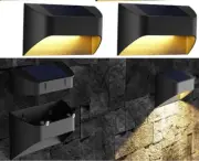 2 Pack Solar Fence Lights -Solar Deck Lights - Solar Step Lights - Solar Stair