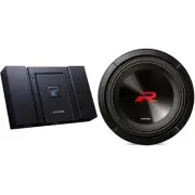 Alpine R2-W10D4 10" R-Series Sub w/ HDA-M80 Mono Amp Bundle