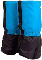 [Huraoerrrr] 1Pair Waterproof Leg Gaiters, Kids Leg Gaiters Waterproof Oxford Fabric Snow Boot Legging Cover for Hiking Climbing Blue