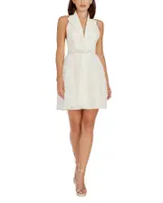 Dress the Population Saxon Floral Textured Mini Dress
