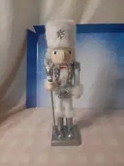 White Handmade Christmas decor Nutcracker Figure Tradition wooden collectable