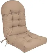 STARTIST High Back Patio Cushion, High Back Patio Chair Pad, Polyester,110cmx50cm Comfort High Back Chair Cushion, Khaki