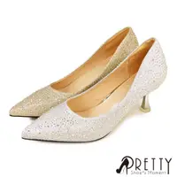 在飛比找PChome24h購物優惠-【Pretty】女 高跟鞋 新娘鞋 婚鞋 宴會鞋 包鞋 尖頭