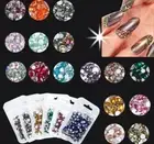 Glitter Crystal Beads Colorful Flatback Glass Rhinestone Glue On Nail Decoration